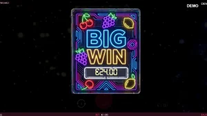 Tampilan visual neon dan futuristik dari slot Turbo Fortune Cherryways